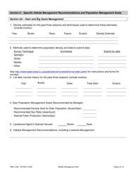 Form PWD1046 Wildlife Management Plan - Texas, Page 4