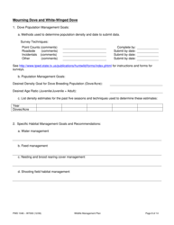 Form PWD1046 Wildlife Management Plan - Texas, Page 8