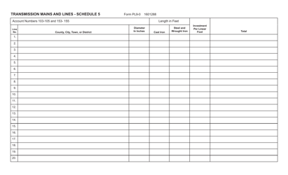 Document preview: Form PL9-0 Schedule 5 Transmission Mains and Lines - Virginia