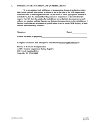 Form LB-0931 Mir Impairment Rating Report - 5th Edition - Tennessee, Page 10