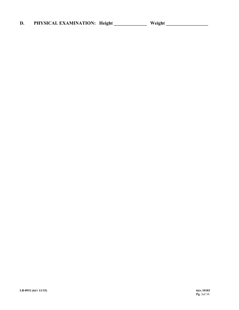 Form LB-0931 Mir Impairment Rating Report - 5th Edition - Tennessee, Page 3