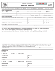 Document preview: Form TC-569A Ownership Statement - Utah