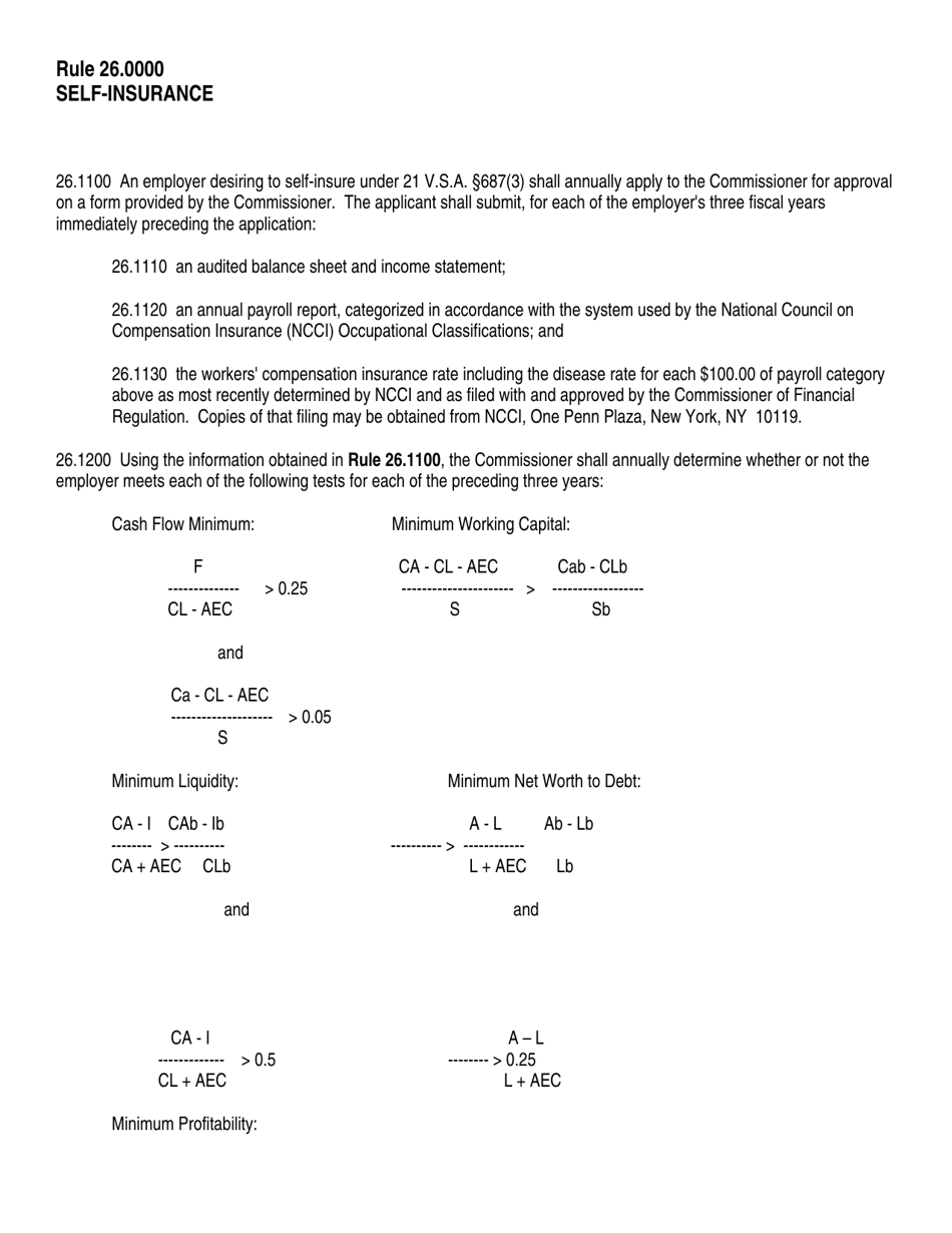 DOL Form 30 Application for Self Insurance - Vermont, Page 3