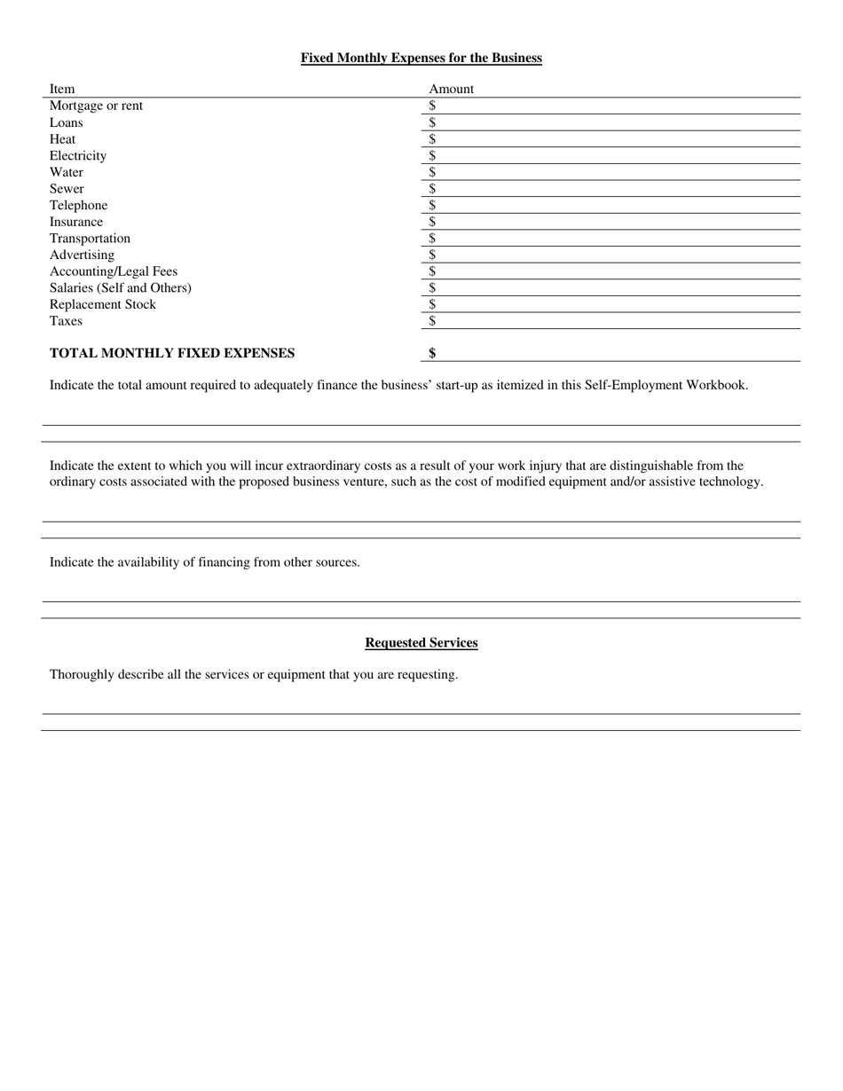 Self-employment Workbook - Vermont, Page 4