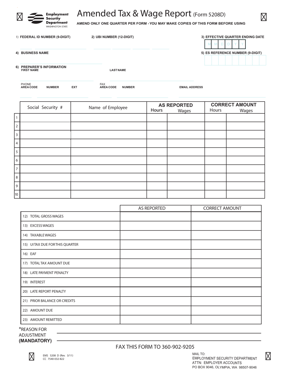 Form 5208D - Fill Out, Sign Online and Download Fillable PDF ...
