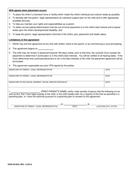 DSHS Form 09-004C Voluntary Placement Agreement for Child or Youth With Developmental Disabilities - Washington, Page 2