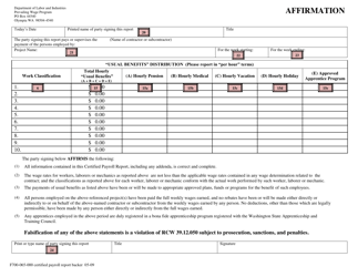 Instructions for Form F700-065-000 Certified Payroll Report - Washington, Page 2