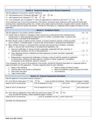 DSHS Form 10-437 Temporary Manager and/or Receiver Application Nursing Home and Assisted Living Facility - Washington, Page 4