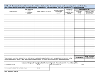 DSHS Form 10-438 Long-Term Care Partnership (Ltcp) Asset Designation - Washington, Page 2