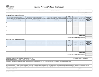 Document preview: DSHS Form 06-175 Individual Provider (Ip) Travel Time Request - Washington