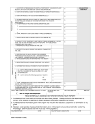 DSHS Form 07-042B Self-employment Income Report - Washington, Page 2