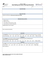 Document preview: DSHS Form 10-442 Goal Setting and Action Planning Worksheet - Washington