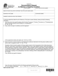 DSHS Form 10-353 Documentation Request for Medical or Disability Condition - Washington, Page 2
