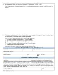 DSHS Form 10-353 Documentation Request for Medical or Disability Condition - Washington, Page 4