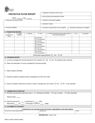 Document preview: DSHS Form 01-110 Protective Payee Report - Washington