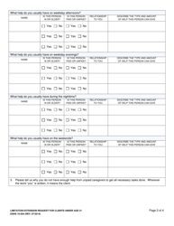 DSHS Form 10-504 Limitation Extension Request for Clients Under Age 21 - Washington, Page 2