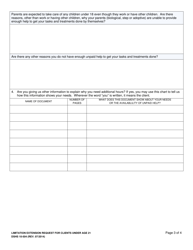 DSHS Form 10-504 Limitation Extension Request for Clients Under Age 21 - Washington, Page 3