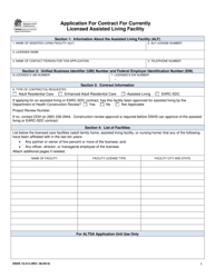 DSHS Form 10-413 Application for Contract for Currently Licensed Boarding Home - Washington, Page 2