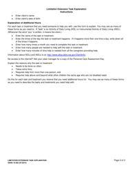 DSHS Form 10-505 Limitation Extension Task Explanation - Washington, Page 3