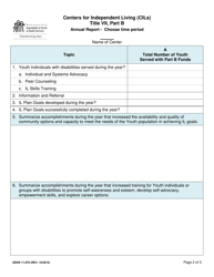 DSHS Form 11-079 Centers for Independent Living (Cils) Title VII, Part B, Contract Annual Report - Washington, Page 2