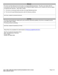 DSHS Form 10-508 Adult Family Home Disclosure of Services Required by Rcw 70.128.280 - Washington, Page 4