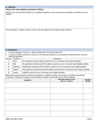 DSHS Form 13-021 Physical Evaluation - Washington, Page 2