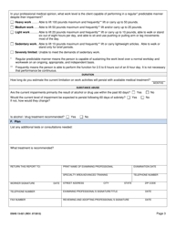 DSHS Form 13-021 Physical Evaluation - Washington, Page 3