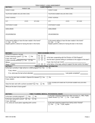DSHS Form 14-427 Teen Parent Living Assessment - Washington, Page 2
