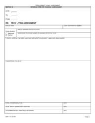 DSHS Form 14-427 Teen Parent Living Assessment - Washington, Page 5