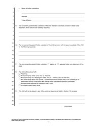 DSHS Form 09-762A Petition for Court Validation of Voluntary Consent to Foster Care Placement of an Indian Child (Indian Child With Disabilities) - Washington, Page 3