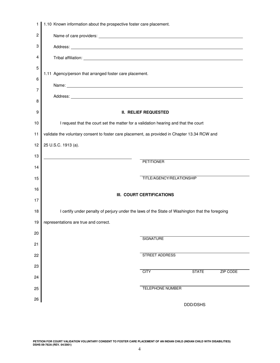 DSHS Form 09-762A - Fill Out, Sign Online and Download Printable PDF ...