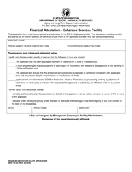 DSHS Form 10-535 Enhanced Services Facility Application - Washington, Page 11
