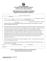 DSHS Form 10-535 Enhanced Services Facility Application - Washington, Page 12