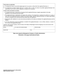 DSHS Form 10-535 Enhanced Services Facility Application - Washington, Page 16