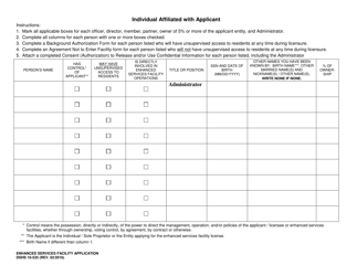 DSHS Form 10-535 Enhanced Services Facility Application - Washington, Page 7