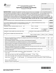 DSHS Form 12-206 Application for Disaster Food Benefits - Washington