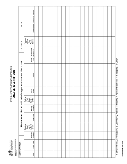 DSHS Form 16-191  Printable Pdf