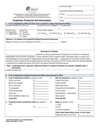 DSHS Form 14-449 Unmet Need Breakdown - Washington