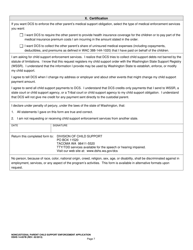 DSHS Form 14-057B Noncustodial Parent Child Support Enforcement Application - Washington, Page 7