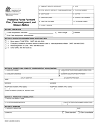 DSHS Form 14-426 Protective Payee Payment Plan, Case Assignment, and Closure Notice - Washington