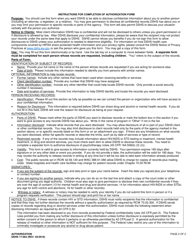 DSHS Form 17-063 Authorization - Washington, Page 2