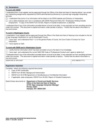 DSHS Form 17-155 Sign Language Interpreter Registration - Washington, Page 3