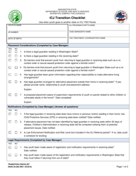 Document preview: DSHS Form 20-289 ICJ Transition Checklist - Washington