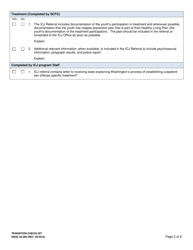 DSHS Form 20-289 ICJ Transition Checklist - Washington, Page 2