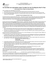 Document preview: DSHS Form 16-107 Noncustodial Parent's Rights and Responsibilities - Washington (Hmong)