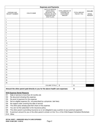 DSHS Form 18-682 Detail Sheet - Uninsured Health Care Expenses - Washington, Page 2