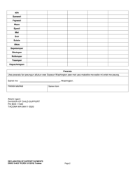 DSHS Form 18-433 Declaration of Support Payments - Washington (Trukese), Page 2