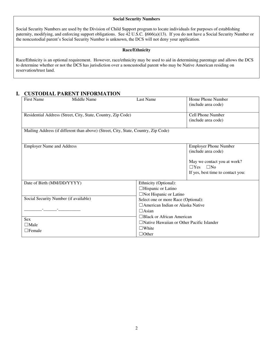 Form DSS-SE-405 Application for Income Withholding Only Services - South Dakota, Page 2