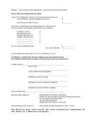 Form DSS-RE-831 Estate Recovery Program Notification of Death - South Dakota, Page 2