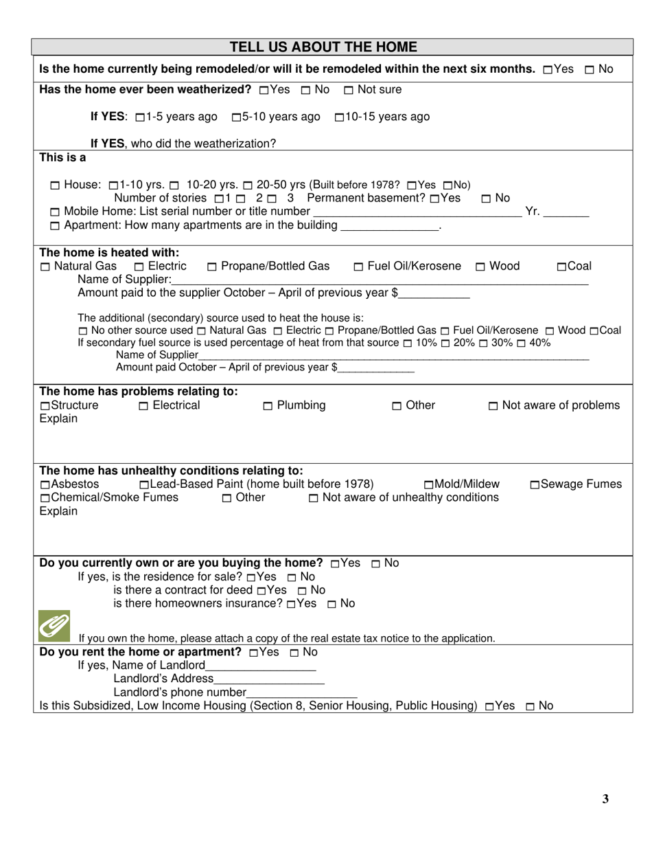 South Dakota Weatherization Assistance Application - South Dakota, Page 3